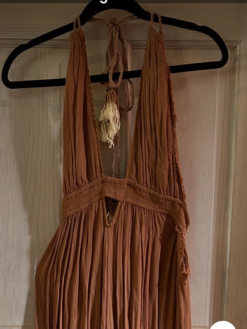 Free People Look Into the Sun Maxi Dress in Warm Rust. Women’s Large - Picture 7 of 11